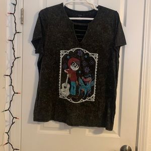 Disney Pixar Coco Short Sleeve Ladder V Neck